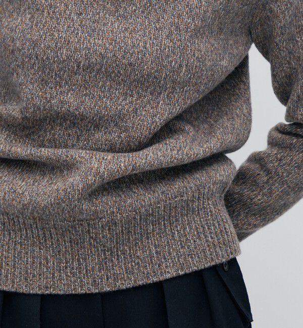 BACCA「ウールナイロンメランジ ジップアッププルオーバー」|ニット・セーター|