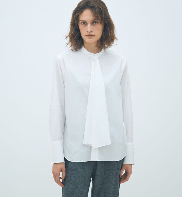 MACPHEE「コットンブロード タイブラウス」|シャツ・ブラウス|