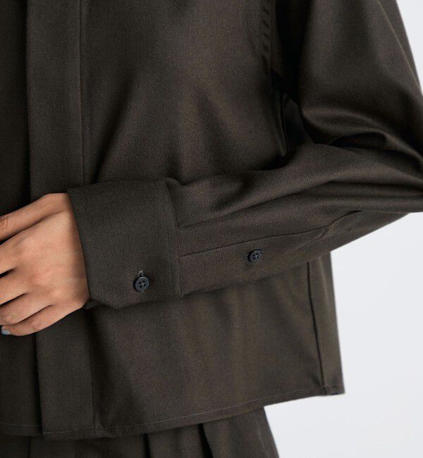 Edition「ウールメルトンポプリン クロップドシャツ」|シャツ・ブラウス|