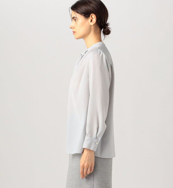 Ballsey「スムースサテン ストリングネックブラウス」|シャツ・ブラウス|