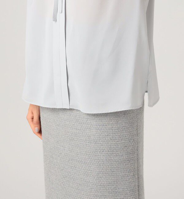 Ballsey「スムースサテン ストリングネックブラウス」|シャツ・ブラウス|