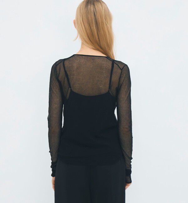 CABaN「コットンナイロンストレッチ シアークルーネックプルオーバー」|ニット・セーター|