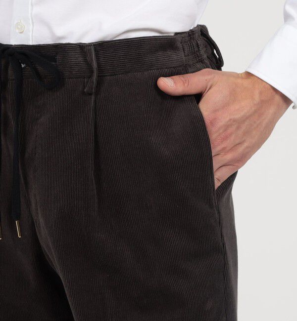 TOMORROWLAND MENS「コットンウールコーデュロイ 1プリーツ イージースラックス」|スラックス|