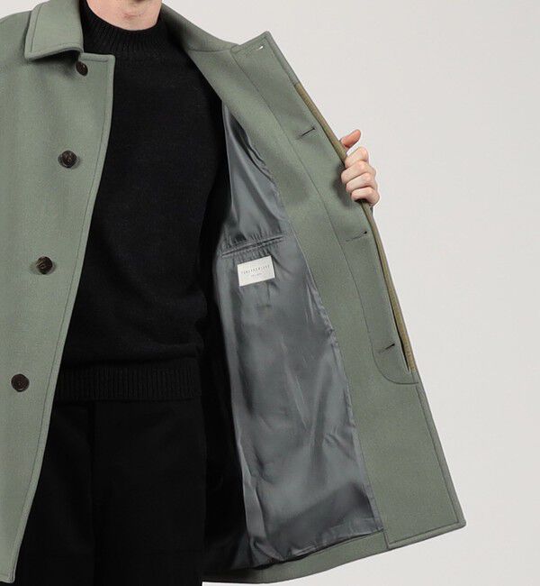 TOMORROWLAND MENS「SUPER120&rsquo;Sウール ショートベロア バルカラーコート」|ステンカラーコート|