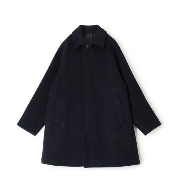 TOMORROWLAND MENS「SUPER120&rsquo;Sウール ショートベロア バルカラーコート」|ステンカラーコート|67 ネイビー
