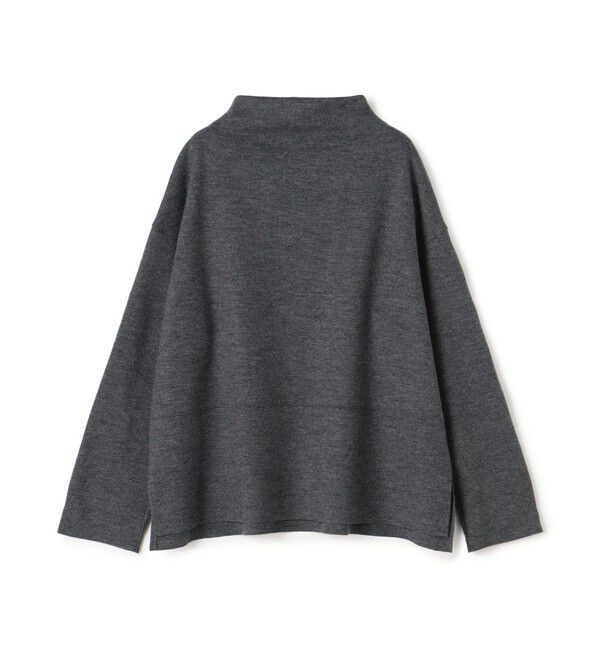 GALERIE VIE「ウールミルドスムース ビルドネックプルオーバー」|Tシャツ・カットソー|17 チャコールグレー