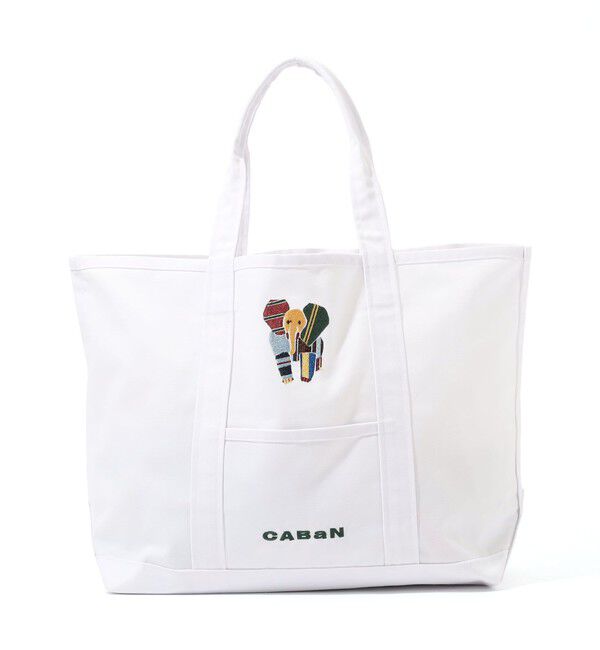 CABaN「Elephant刺繍 プレイフルトートバッグ」|トートバッグ|11 ホワイト