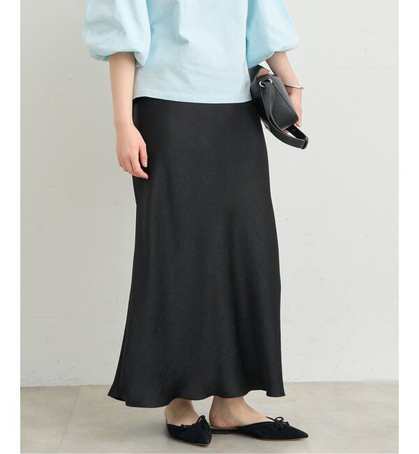 IENA「《追加11》ダブルサテンスカート」|スカート|