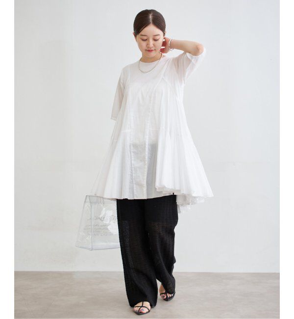 IENA「《追加》AAYUSHI/アユーシ ボリュームフレアハーフスリーブワンピース」|ワンピース|