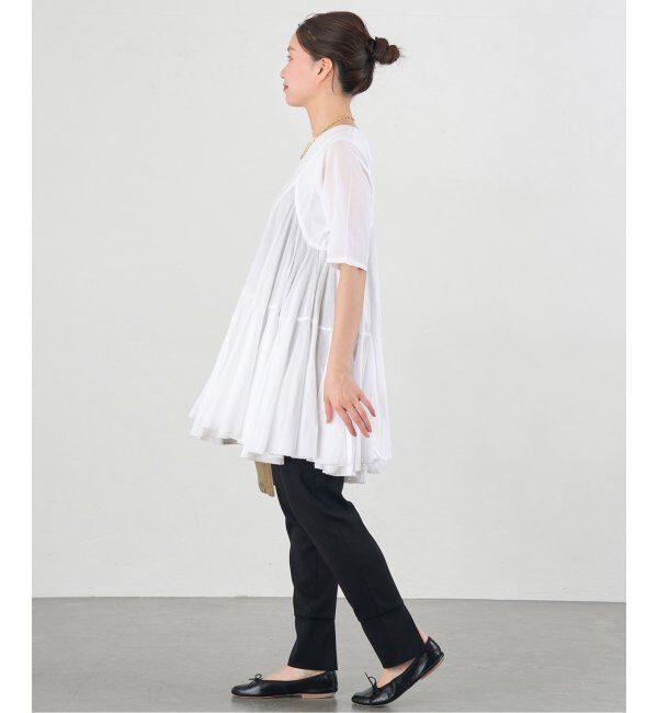 IENA「《追加》AAYUSHI/アユーシ ボリュームフレアハーフスリーブワンピース」|ワンピース|