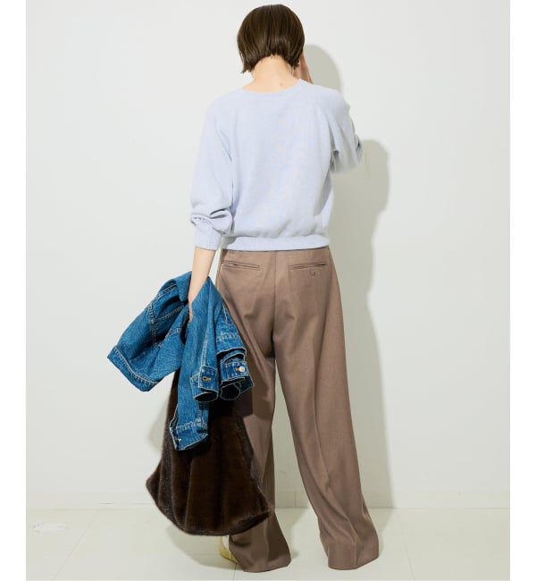 SLOBE IENA「PEツイルワイド2タックスラックス」|スラックス|