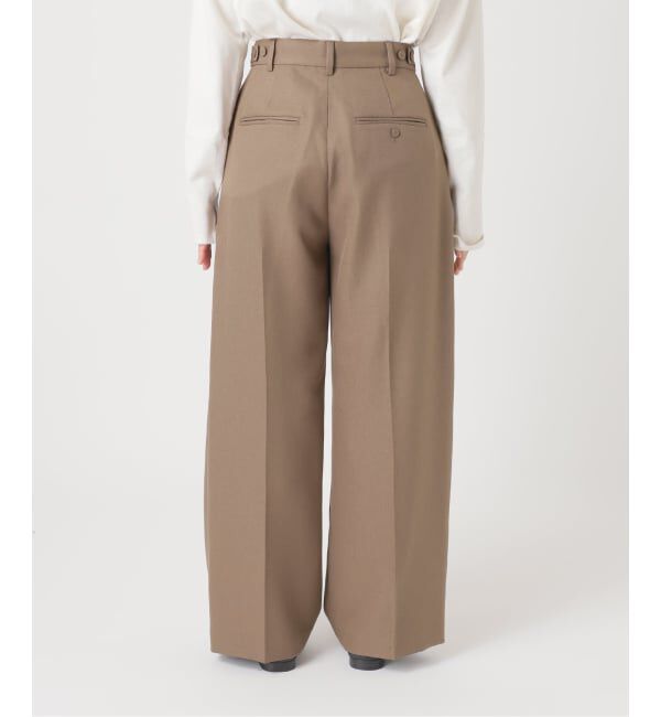 SLOBE IENA「PEツイルワイド2タックスラックス」|スラックス|