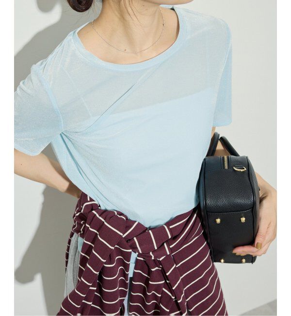 SLOBE IENA「ベロアTシャツ」|Tシャツ・カットソー|サックスブルー