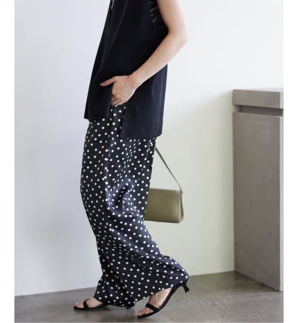 SLOBE IENA「《WEB限定/追加》プリントサテンイージーパンツ」|その他|