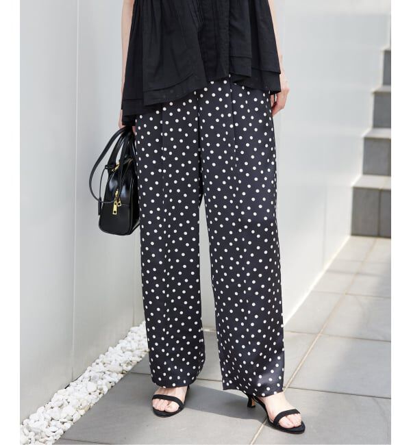 SLOBE IENA「《WEB限定/追加》プリントサテンイージーパンツ」|その他|