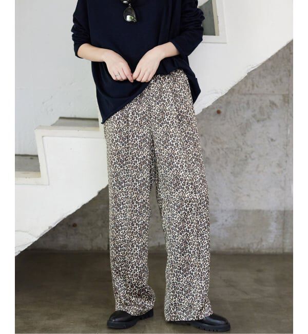 SLOBE IENA「《WEB限定/追加》プリントサテンイージーパンツ」|その他|