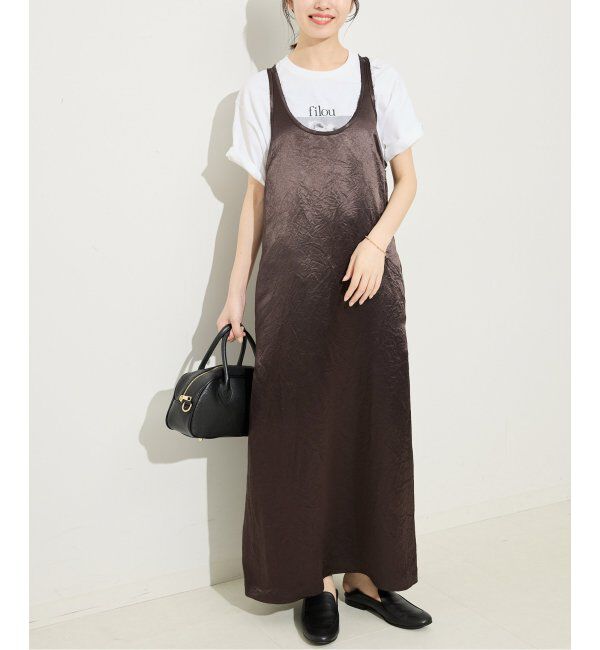 SLOBE IENA「《吸水速乾》リキッドサテンタンクワンピース」|ワンピース|