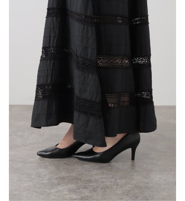 IENA LA BOUCLE「IENA LA BOUCLE cotton ラインレースワンピース」|ワンピース|