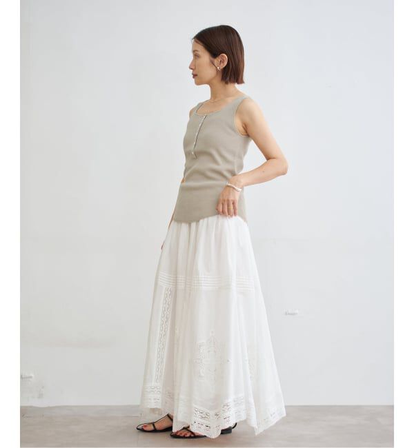 IENA「ワッフルヘンリーノースリーブ」|Tシャツ・カットソー|