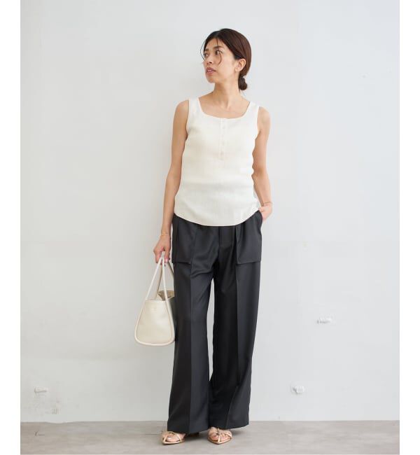 IENA「ワッフルヘンリーノースリーブ」|Tシャツ・カットソー|