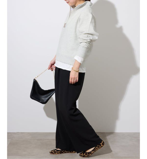 SLOBE IENA「クロップドハーフジップ裏毛」|スウェット・ジャージ|