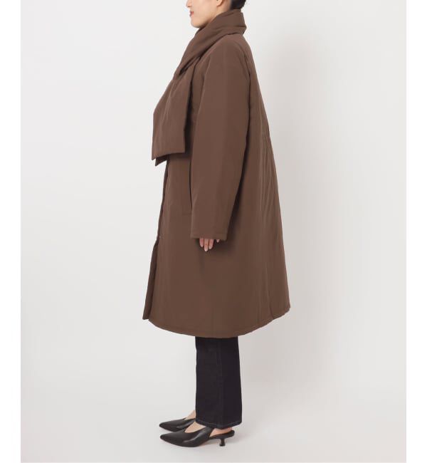 SLOBE IENA「《ストール付き/WEB限定》中綿ストール付きノーカラーコート」|その他|