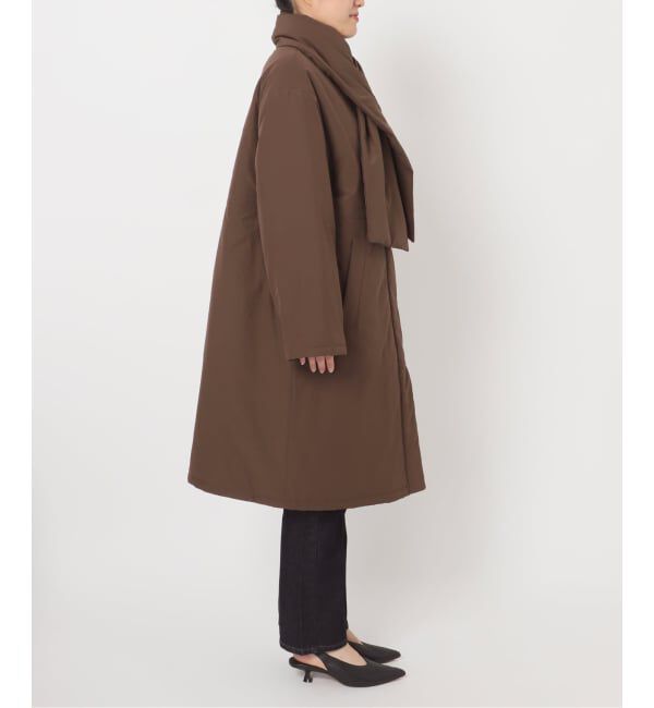 SLOBE IENA「《ストール付き/WEB限定》中綿ストール付きノーカラーコート」|その他|