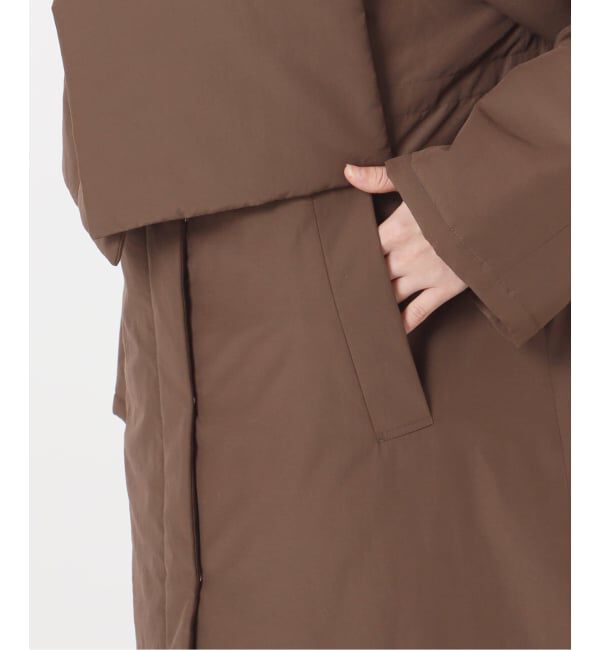 SLOBE IENA「《ストール付き/WEB限定》中綿ストール付きノーカラーコート」|その他|