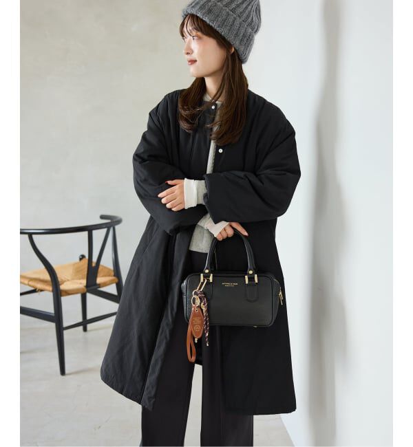 SLOBE IENA「《ストール付き/WEB限定》中綿ストール付きノーカラーコート」|その他|