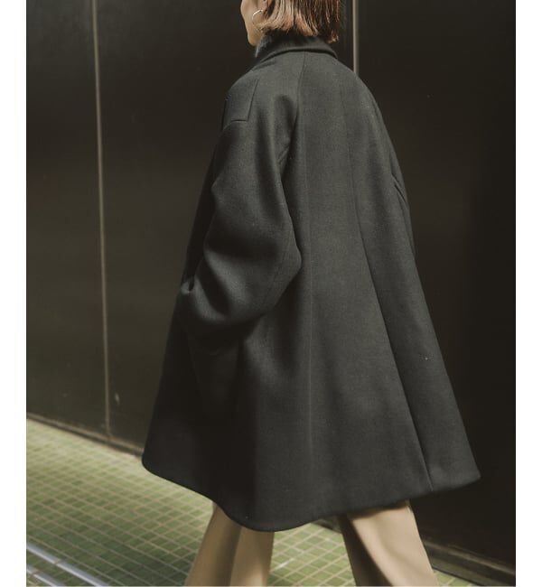 IENA LA BOUCLE ハードメルトンスタンドネックコート（IENA LA BOUCLE