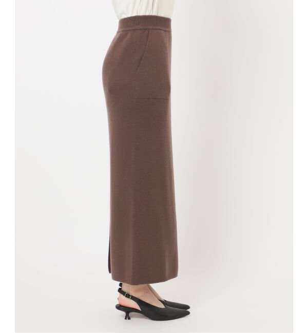 SLOBE IENA「《セットアップ対応可/追加》ウォッシャブルスムースニットスカート」|スカート|