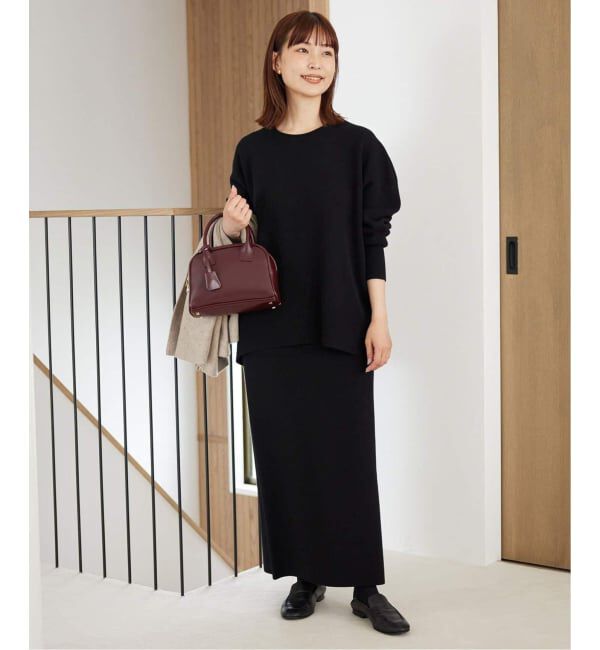 SLOBE IENA「《セットアップ対応可/追加》ウォッシャブルスムースニットスカート」|スカート|