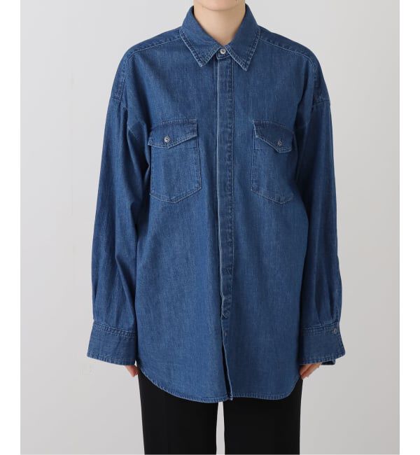 IENA「ファインデニムドルマンワーカーズシャツ」|シャツ・ブラウス|