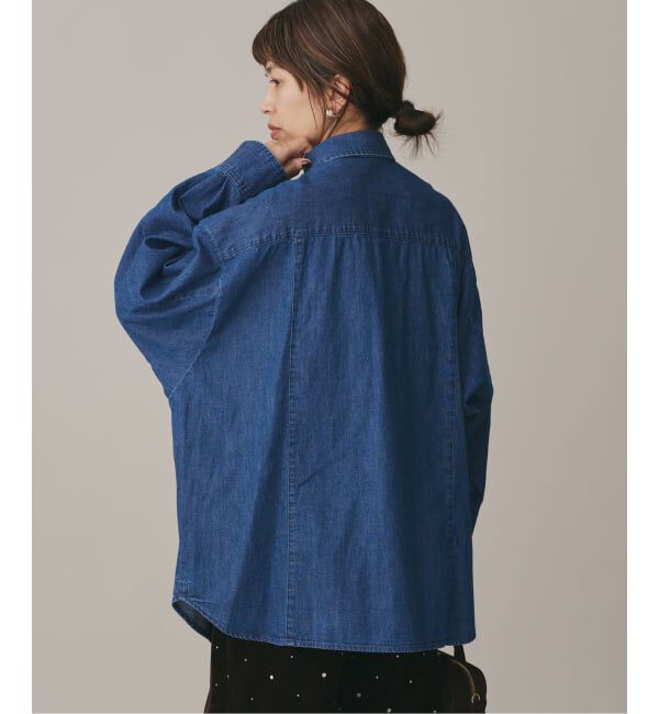 IENA「ファインデニムドルマンワーカーズシャツ」|シャツ・ブラウス|