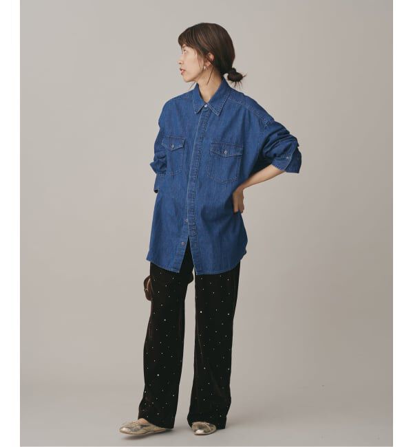 IENA「ファインデニムドルマンワーカーズシャツ」|シャツ・ブラウス|