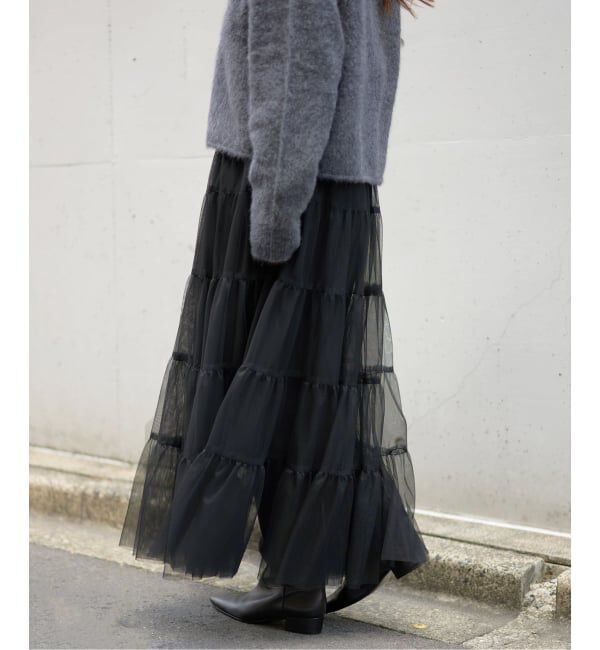 IENA「チュールティアードスカート」|スカート|
