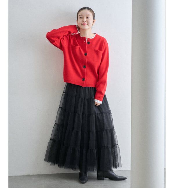 IENA「チュールティアードスカート」|スカート|