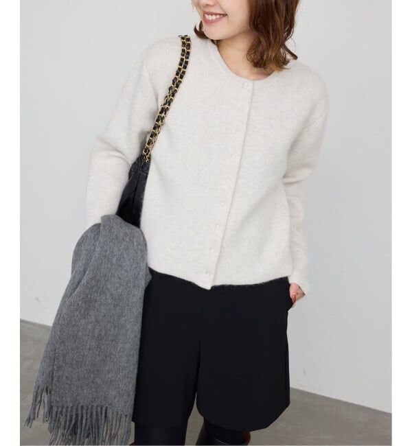 SLOBE IENA「《追加》ウォッシャブルファーリーダブルフェイスカーディガン」|カーディガン|