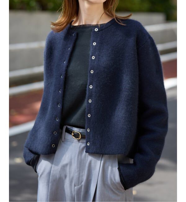 SLOBE IENA「《追加》ウォッシャブルファーリーダブルフェイスカーディガン」|カーディガン|