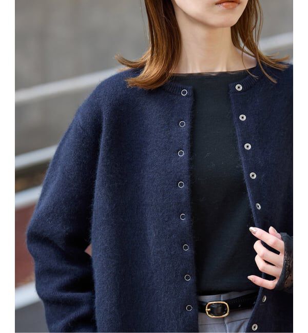 SLOBE IENA「《追加》ウォッシャブルファーリーダブルフェイスカーディガン」|カーディガン|