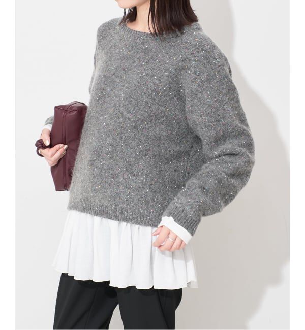 SLOBE IENA「《WEB限定/追加2》スパンコールニット」|ニット・セーター|