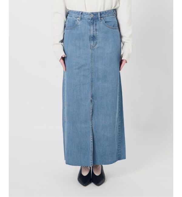 SLOBE IENA「《WEBのみ4サイズ展開/予約》LE DENIM スリットフレアデニムスカート」|スカート|