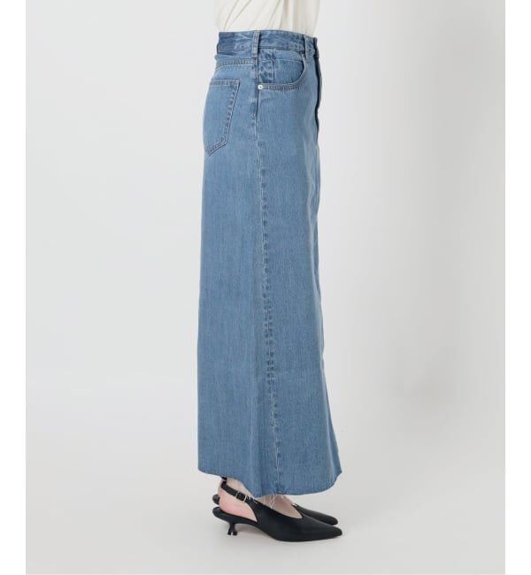 SLOBE IENA「《WEBのみ4サイズ展開/予約》LE DENIM スリットフレアデニムスカート」|スカート|