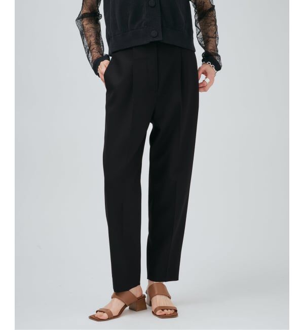 VERMEIL par iena「《予約》1タックテーパードパンツ」|スラックス|ブラック