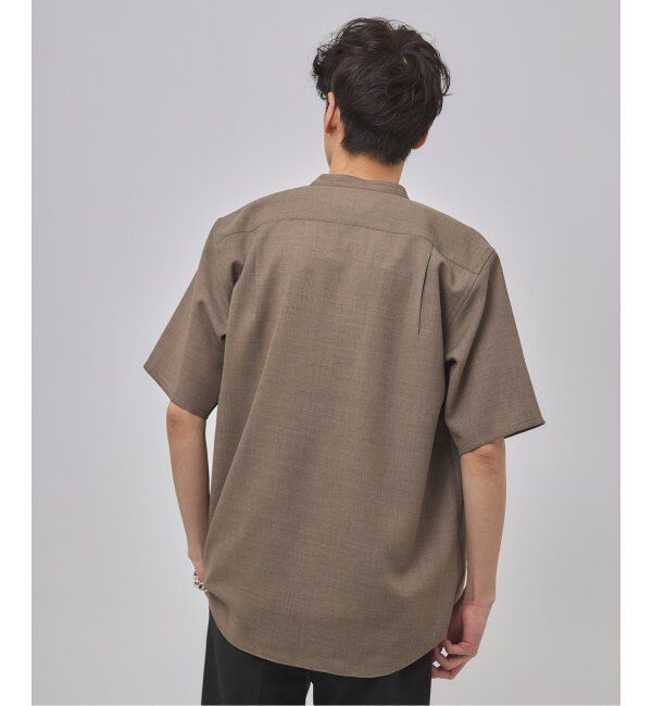 EDIFICE「"接触冷感＆吸水速乾" EVALET メッシュ バンドカラー シャツ」|シャツ・ブラウス|