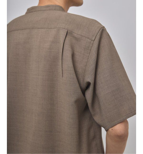 EDIFICE「"接触冷感＆吸水速乾" EVALET メッシュ バンドカラー シャツ」|シャツ・ブラウス|