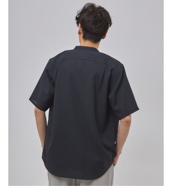 EDIFICE「"接触冷感＆吸水速乾" EVALET メッシュ バンドカラー シャツ」|シャツ・ブラウス|