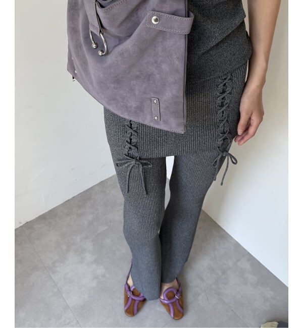 Oriens JOURNAL STANDARD「レースアップニットフレアパンツ」|その他|