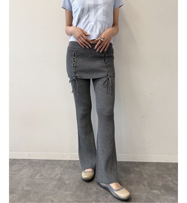 Oriens JOURNAL STANDARD「レースアップニットフレアパンツ」|その他|