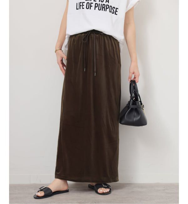 JOURNAL STANDARD relume「ベロアコードライントラックスカート」|スカート|ブラウン